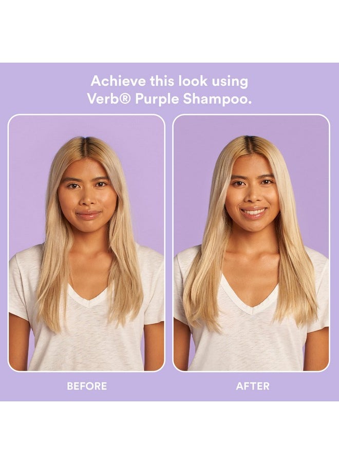 VERB Purple Shampoo - Vegan Toning Shampoo for Blonde, Grey and Silver Hair - Free of Harmful Sulfates and Paraben - Purple Color Corrector to Reduce Yellow Brassy Tones, 12 fl oz