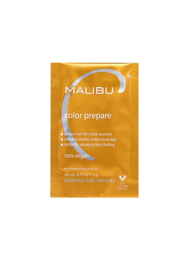 Malibu C Color Prepare Wellness Hair Remedy (1 Packet) - Extends Hair Color Vibrancy & Counteracts Discoloration - Hair Care Remedy for Color Treated Hair