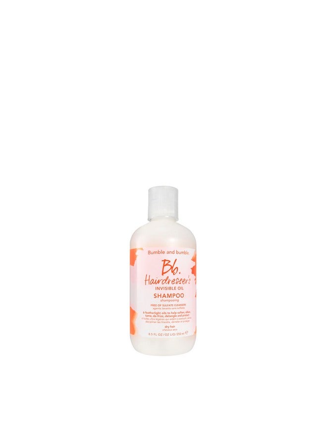 Bumble and bumble Hairdresser's Invisible Oil Hydrating Shampoo | Hydrating, Anti Frizz, Softening, Color Safe | Curly, Wavy, Straight | With Argan Oil, Coconut Oil + Grapeseed Oil, 8.5 fl. oz.