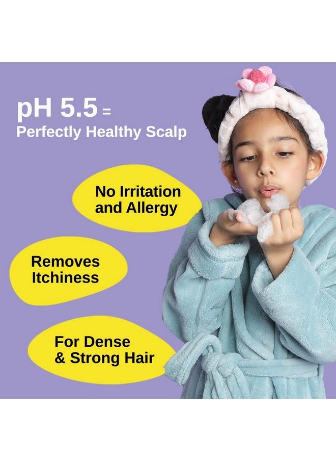 Bare Anatomy Junior Gentle Cleansing Shampoo For Kids from 5-12 Years | Tear-Free & Hypoallergenic pH 5.5 | Coconut Milk Protein, Almond Oil, Vitamin E & Strawberry | SLS & Paraben Free | Vegan -250ml