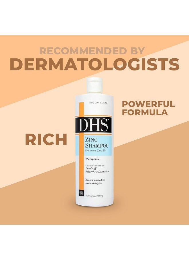 DHS Zinc Shampoo, 16 Oz (Pack of 2)