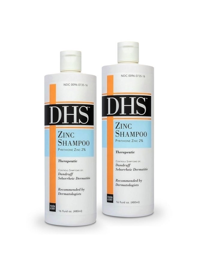 DHS Zinc Shampoo, 16 Oz (Pack of 2)