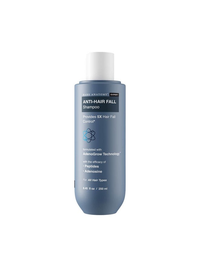 Bare Anatomy Hair Fall Control Shampoo | Provides 5x Hair Fall Control | Adenosine & Peptides | For Dry & Frizzy Hair | Sulphate & Paraben Free | DHT Blocker | Women & Men | 250ml (Pack of 2)