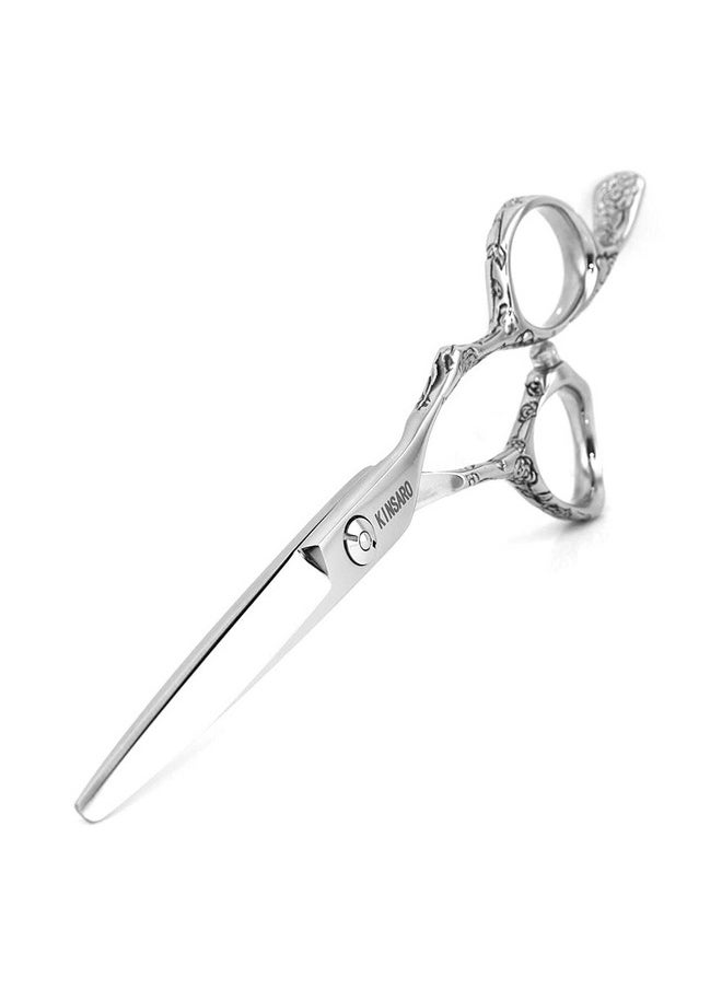 Hair Scissors 5.5 Inch Professional Hair Shears Hair Cutting Scissors Haircut Scissors Sharp Barber Scissors 440C Barber Shears Hairdresser Scissors Rose handle KINSARO