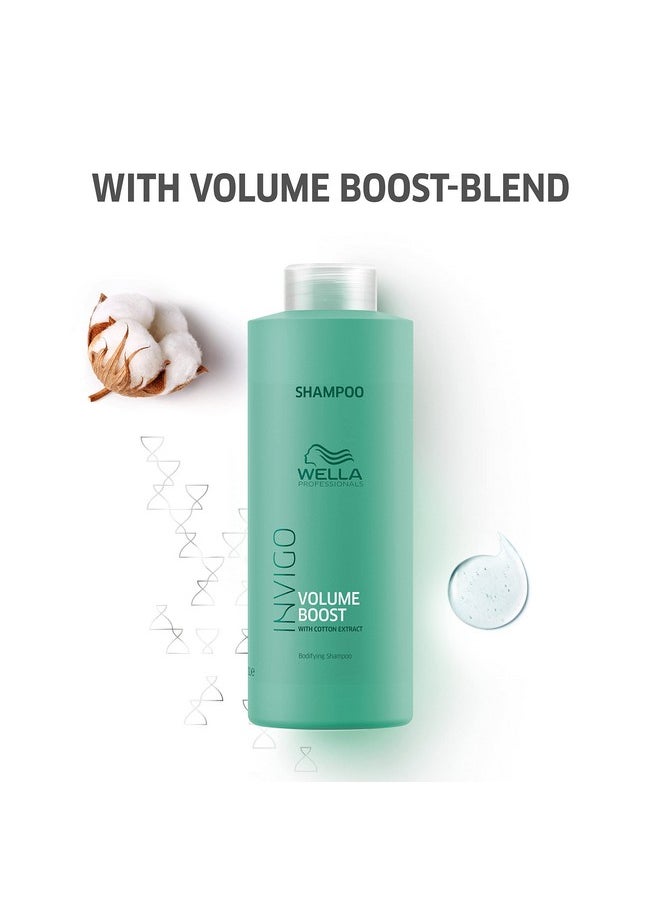 Wella Professionals Invigo Volume Boost Shampoo| For Added Volume| With Bodyfying Spring Blend| 33.8 Fl Oz