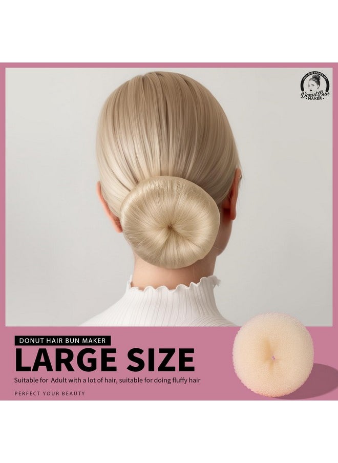 Teenitor Hair Bun Shaper Set with Extra-large, Large, Medium, Small Doughnuts Ring Stylers, 20pcs Blonde Large Bobby Pins
