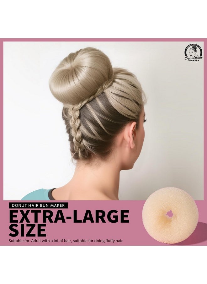 Teenitor Hair Bun Shaper Set with Extra-large, Large, Medium, Small Doughnuts Ring Stylers, 20pcs Blonde Large Bobby Pins