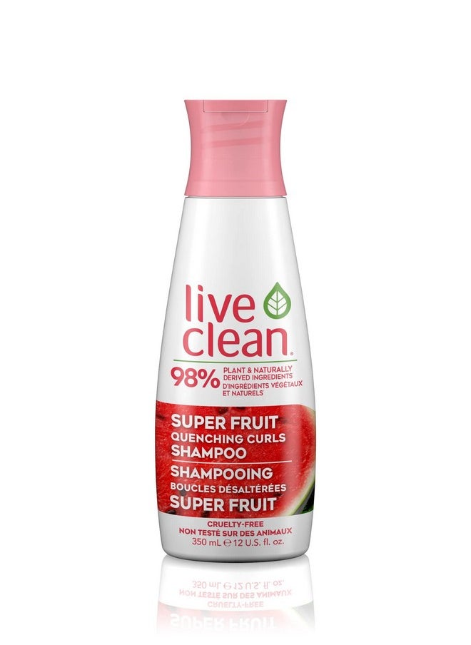 Live Clean Shampoo, Super Fruit Waters Quenching Curls, 12 Oz