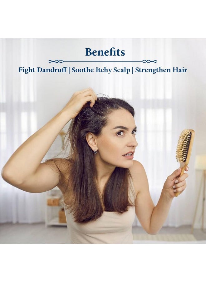 Blue Nectar Anti Dandruff and Healthy Scalp Hair Cleanser Shampoo with Bhringraj, Shikakai, Suitable for Colored Hair, Dry Frizzy Hair | Plant Based Alternate to Salicyclic Acid (10 Herbs, 200 ml)