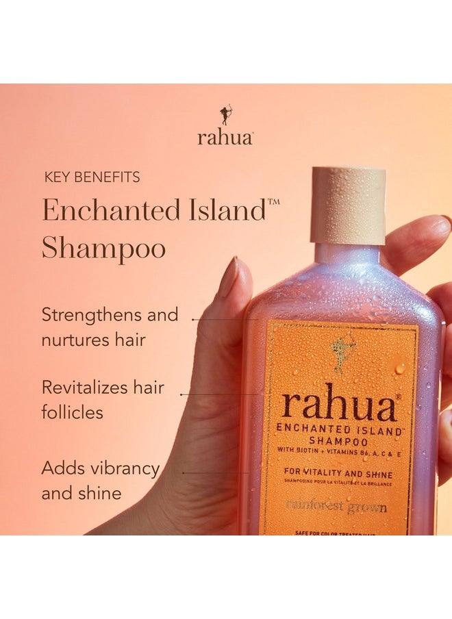 Rahua Enchanted Island Hair Shampoo with Biotin, 9.3 Fl Oz, Supports Strength, Hair Growth & Shine for All Hair Types, Vitamin C, E, A & B6, Coconut Guava Scent, Nourishing Hair Care for Men and Women
