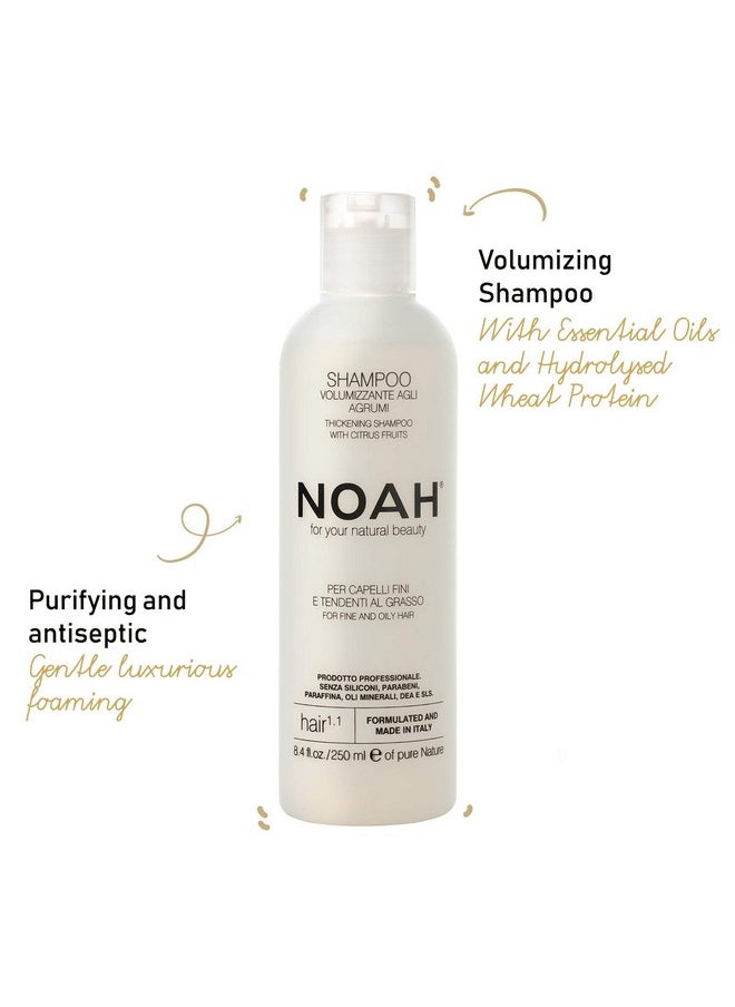 Noah Hair 1.1 Volumizing Shampoo - Organic Shampoo - Best Volumizing Shampoo - With Essential Oils and Hydrolysed Wheat Protein - Hair Products for Natural Beauty - 8.5 fl.oz (250 ml)