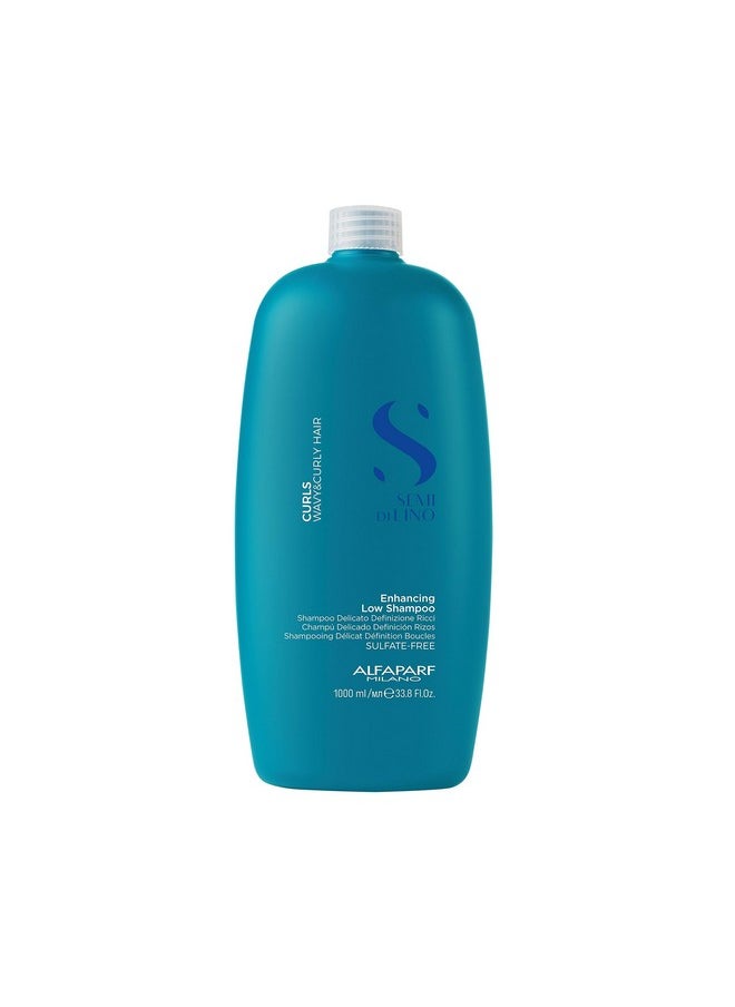 Alfaparf Milano Semi Di Lino Curl Enhancing Hair Shampoo - Anti Frizz Shampoo to Deeply Cleanse, Hydrate and Nourish Wavy & Textured Hair - Vegan, Frizz Control Hair Care Products (8.45 oz / 250 ml)