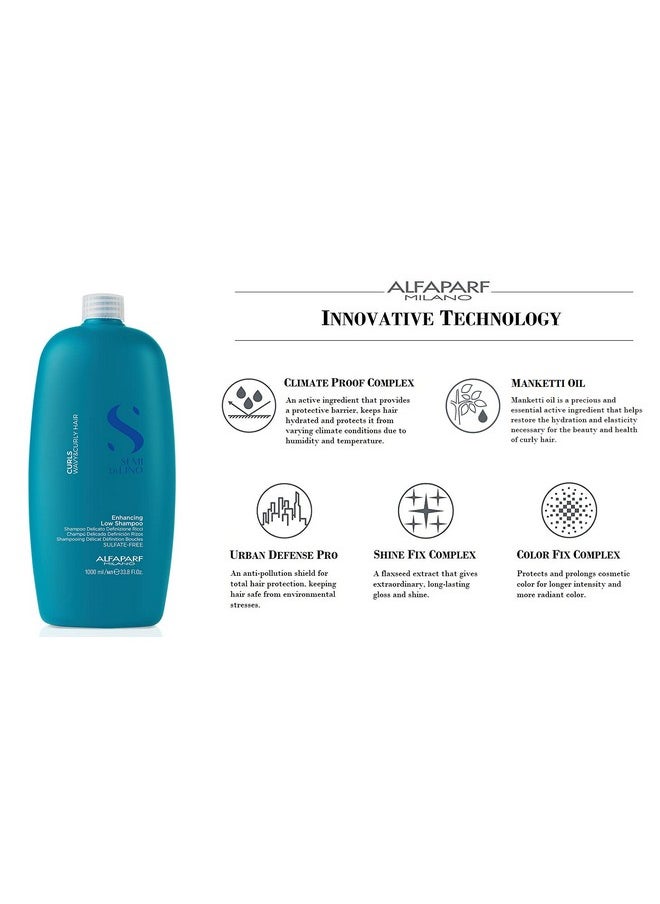 Alfaparf Milano Semi Di Lino Curl Enhancing Hair Shampoo - Anti Frizz Shampoo to Deeply Cleanse, Hydrate and Nourish Wavy & Textured Hair - Vegan, Frizz Control Hair Care Products (8.45 oz / 250 ml)