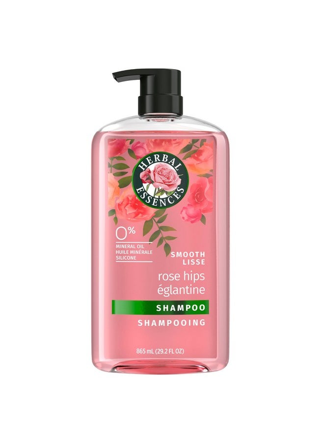 Herbal Essences Rose Hips Shampoo - Smooth, Shiny Hair with Vitamin E & Jojoba, Safe for Color Treated Hair, Floral Scent, Cruelty-Free, Dermatologist-Tested, 29.2 Fl Oz