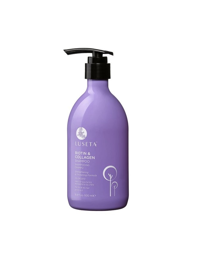 Luseta Biotin and Collagen Shampoo Hair Growth Shampoo16.9oz, Hair Loss Shampoo for Men and Women, Hair Thickening Shampoo for Thinning Hair with Vitamin B7 & Argan Oil, Sulfate & Paraben Free