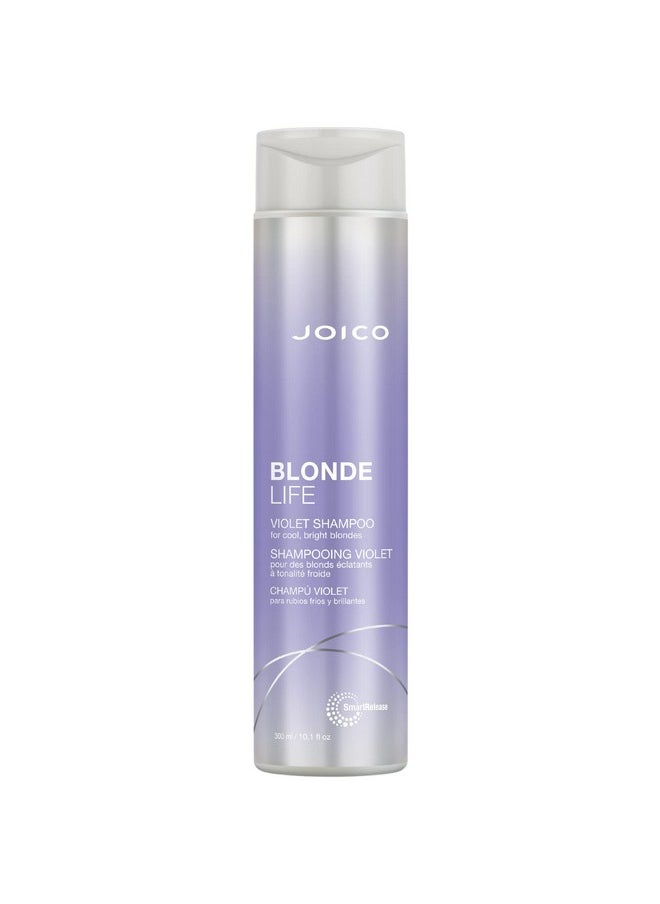 Joico Blonde Life Violet Shampoo | For Cool & Bright Blonde Hair | Neutralize Brassy Tones | Banish Yellow Tones | Boost Shine | Sulfate Free | With Monoi & Tamanu Oil | 10.1 Fl Oz