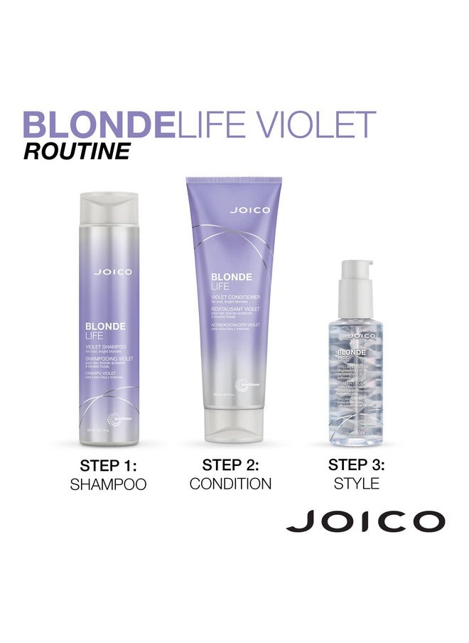 Joico Blonde Life Violet Shampoo | For Cool & Bright Blonde Hair | Neutralize Brassy Tones | Banish Yellow Tones | Boost Shine | Sulfate Free | With Monoi & Tamanu Oil | 10.1 Fl Oz