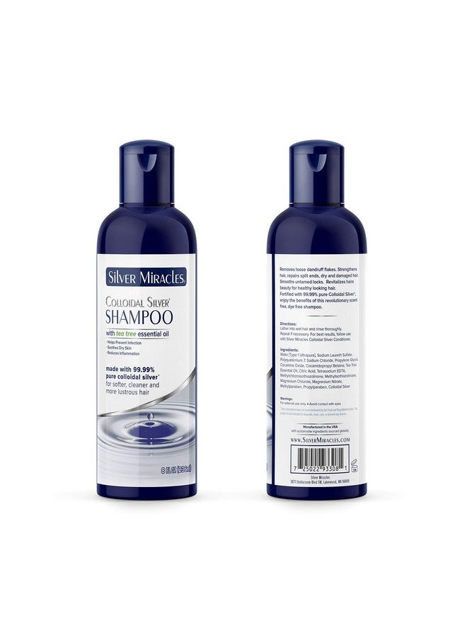 Silver Miracles Colloidal Silver Shampoo With Tea Tree Essential Oils