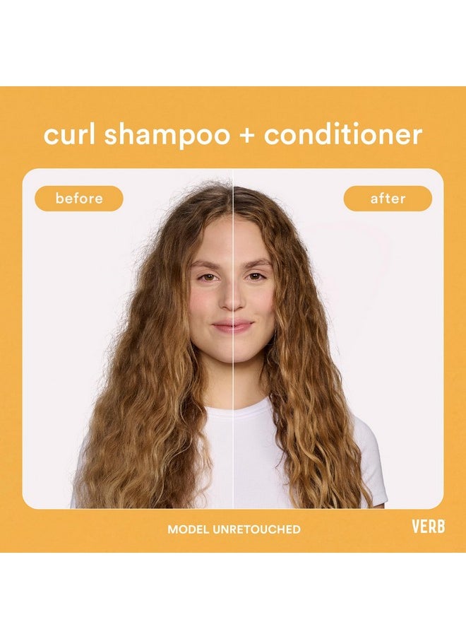 VERB Curl Shampoo - Mild, Cleanse and Smooth - Vegan Curl Defining Shampoo for Frizzy Hair- Intensive Hydration Curly Hair Shampoo, 12 fl oz