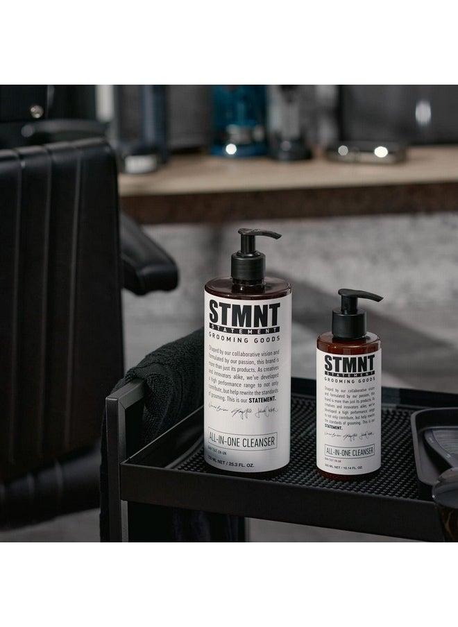STMNT Grooming Goods All-In-One Daily Cleanser, 10.1 oz | SLS/SLES Sulfates Free | Extra Caring Formula w/ Activated Charcoal & Menthol