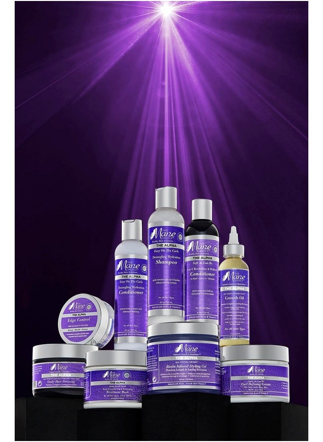 The Mane Choice The Alpha Easy On The Curls Detangling Hydration Shampoo, Gentle, Non-Stripping Clarifying Shampoo, Helps Remove Knots & Tangles, Supports Natural Hair Growth & Retention, 8 oz