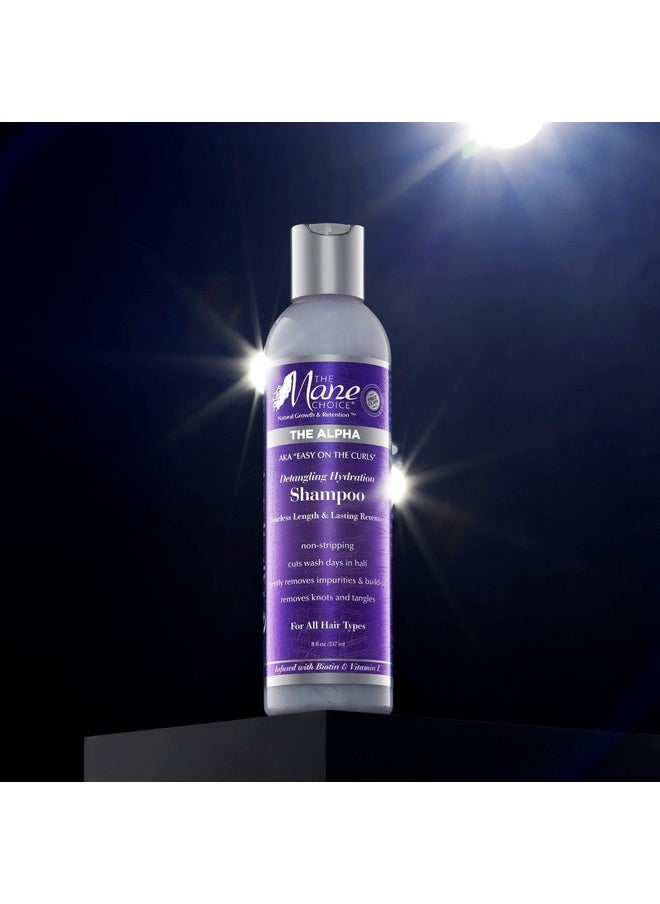 The Mane Choice The Alpha Easy On The Curls Detangling Hydration Shampoo, Gentle, Non-Stripping Clarifying Shampoo, Helps Remove Knots & Tangles, Supports Natural Hair Growth & Retention, 8 oz