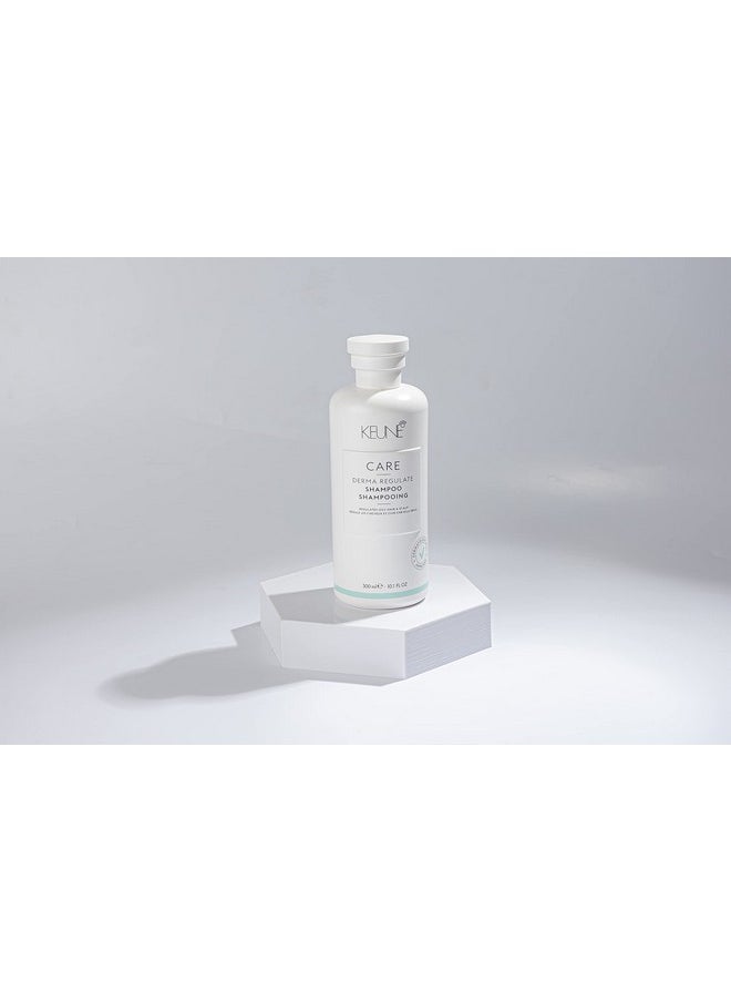 Keune Care Derma Regulate Shampoo, Deep-Cleansing & Scalp Balancing Cleanser for Oily Scalp, 10.1 Fl Oz