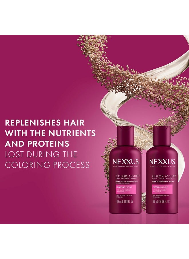 Nexxus Hair Color Assure Sulfate Free Shampoo with ProteinFusion, For Colored Treated Hair Color Shampoo 3 oz