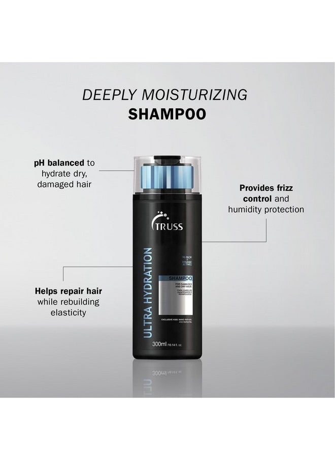 TRUSS Ultra Hydration Shampoo - Intense Moisturizing Shampoo for Color Treated Hair - Repair Damage + Add Shine with Our Hydrating Shampoo for Dry Hair - Anti Frizz Humidity Protection (300 ml)