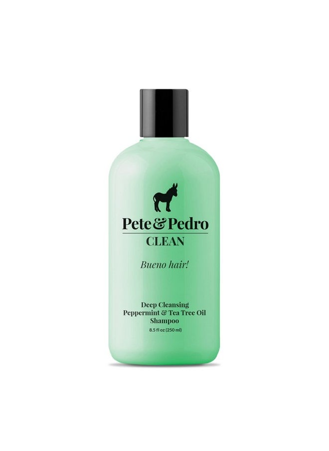 Pete & Pedro CLEAN Shampoo - Deep Cleansing Tea Tree Oil And Peppermint Daily Cleaning Shampoo For Men & Women | As Seen on Shark Tank, 8.5 oz.