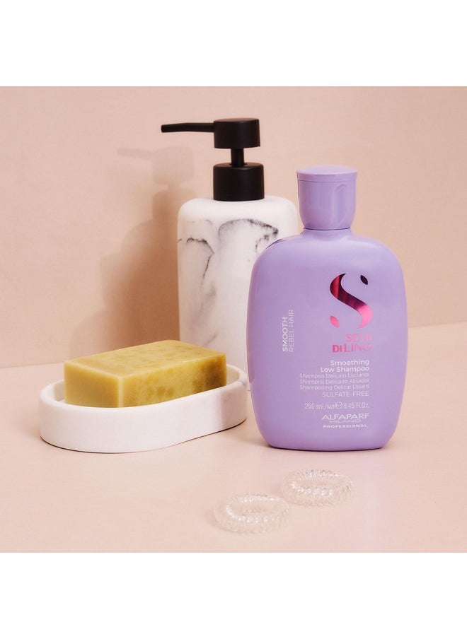 Alfaparf Milano Semi Di Lino Smoothing Sulfate Free Shampoo - Anti Frizz Hair Care & Cleansing Shampoo to Revitalize Dry Hair & Restore Shine (8.45 oz)