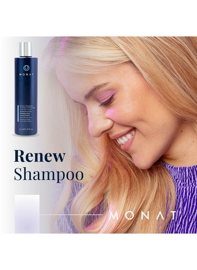MONAT Renew™ Shampoo Infused with Rejuveniqe® - Moisturizing Shampoo w/Omega Fatty Acids for Medium to Thick Hair. Shine-enhancing, Ultra-hydrating Lather for Dry Hair - Net Wt. 237 ml / 8.0 fl. oz.