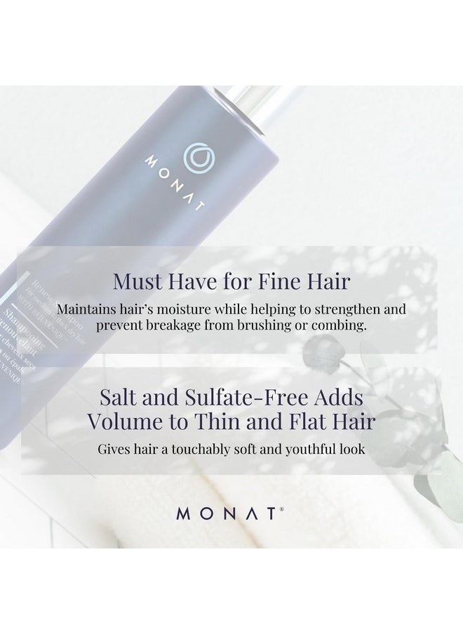 MONAT Renew™ Shampoo Infused with Rejuveniqe® - Moisturizing Shampoo w/Omega Fatty Acids for Medium to Thick Hair. Shine-enhancing, Ultra-hydrating Lather for Dry Hair - Net Wt. 237 ml / 8.0 fl. oz.