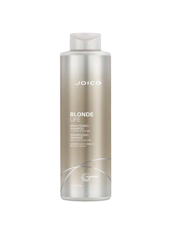 Joico Blonde Life Brightening Shampoo | For Blonde Hair | Add Softness & Smoothness | Sulfate Free | With Monoi & Tamanu Oil | 33.8 Fl Oz