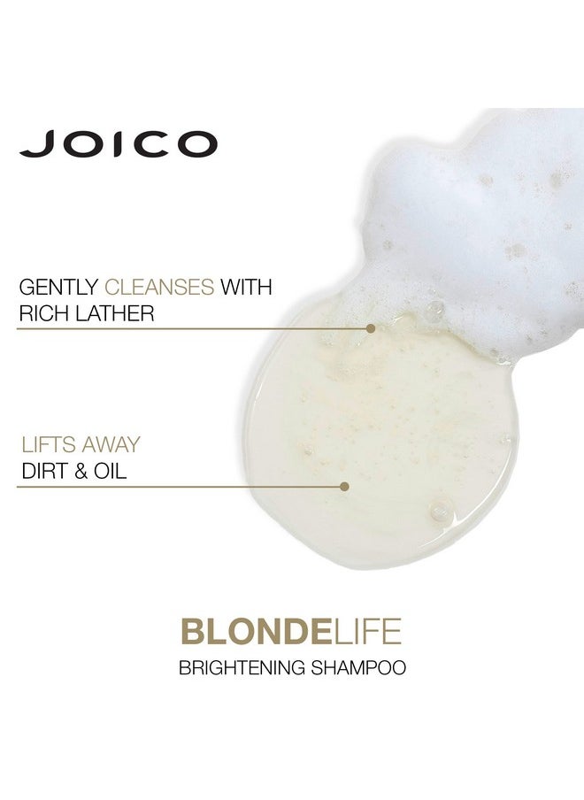Joico Blonde Life Brightening Shampoo | For Blonde Hair | Add Softness & Smoothness | Sulfate Free | With Monoi & Tamanu Oil | 33.8 Fl Oz