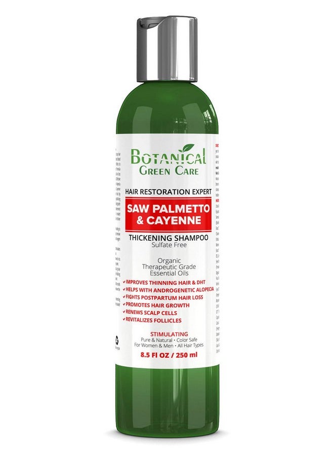 Saw Palmetto & Cayenne Shampoo, Thickening shampoo for thinning hair, Hair loss shampoo, sulfate free