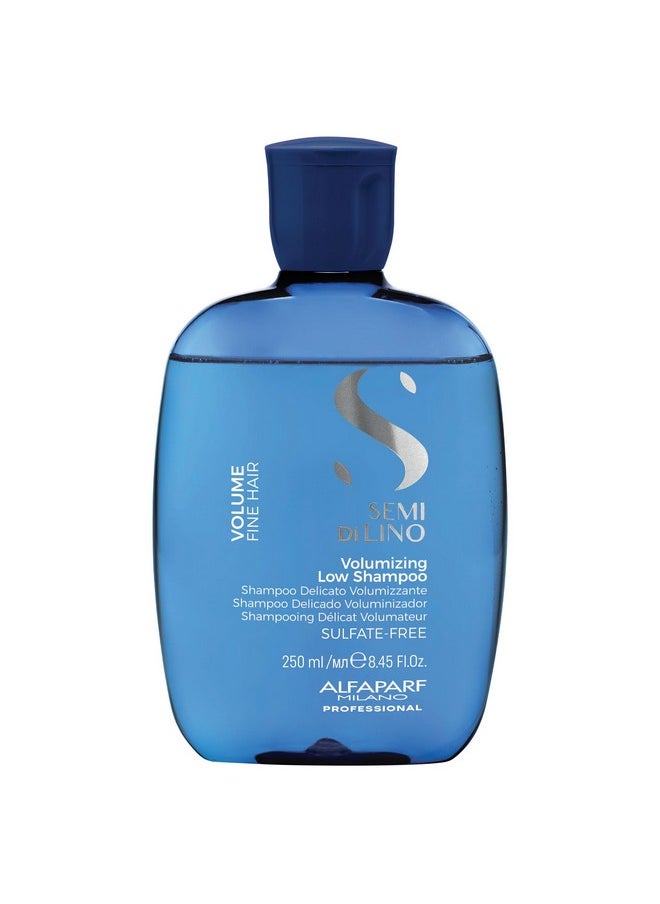 Alfaparf Milano Semi Di Lino Volume Shampoo For Fine Hair - Anti Frizz, Hair Thickening Shampoo to Add Volume & Body - Sulfate Free and Professional Salon Quality - Frizz Control Products (8.45 oz)