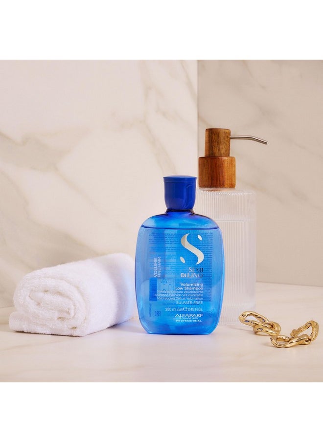 Alfaparf Milano Semi Di Lino Volume Shampoo For Fine Hair - Anti Frizz, Hair Thickening Shampoo to Add Volume & Body - Sulfate Free and Professional Salon Quality - Frizz Control Products (8.45 oz)