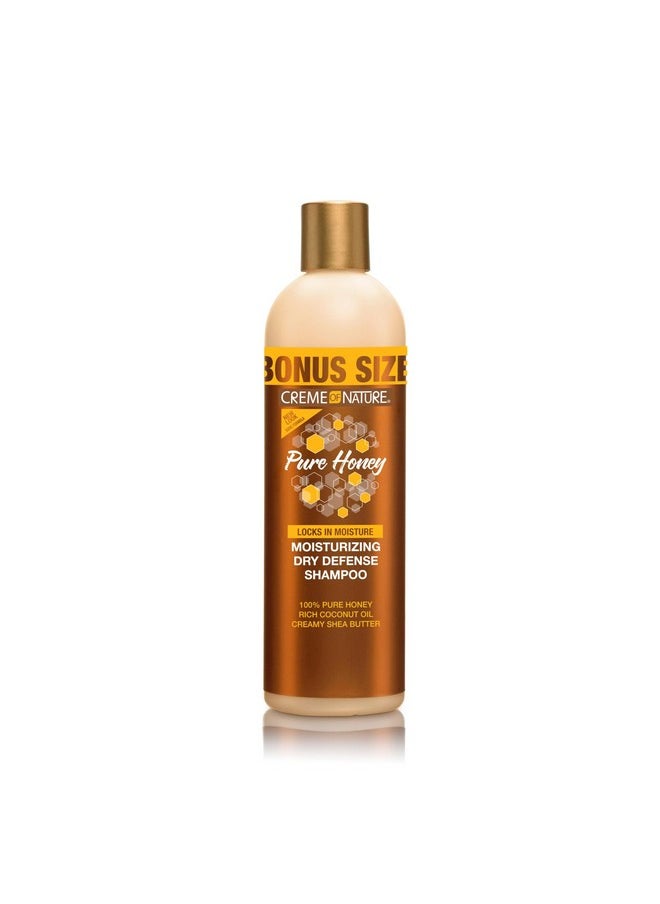 Creme of Nature Pure Honey Moisturizing Dry Defense Shampoo, Bonus Size 15.2oz