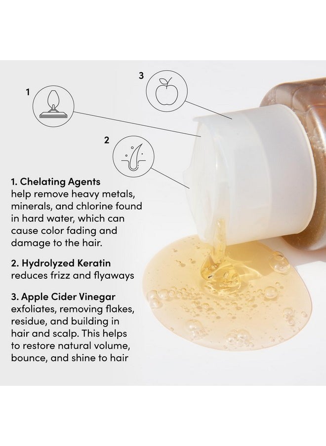 OUAI Detox Shampoo - Clarifying Shampoo for Build Up, Dirt, Oil, Product and Hard Water - Apple Cider Vinegar & Keratin for Clean, Refreshed Hair - Sulfate-Free Hair Care (10 oz)