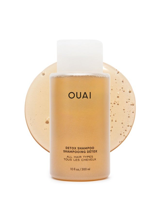 OUAI Detox Shampoo - Clarifying Shampoo for Build Up, Dirt, Oil, Product and Hard Water - Apple Cider Vinegar & Keratin for Clean, Refreshed Hair - Sulfate-Free Hair Care (10 oz)