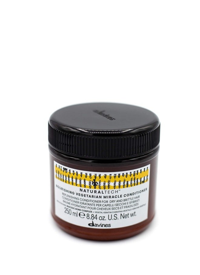 Davines Naturaltech NOURISHING Vegetarian Miracle Conditioner, Moisturize And Hydrate Brittle And Unstructured Hair, Add Softeness While Brightening, 8.84 oz.