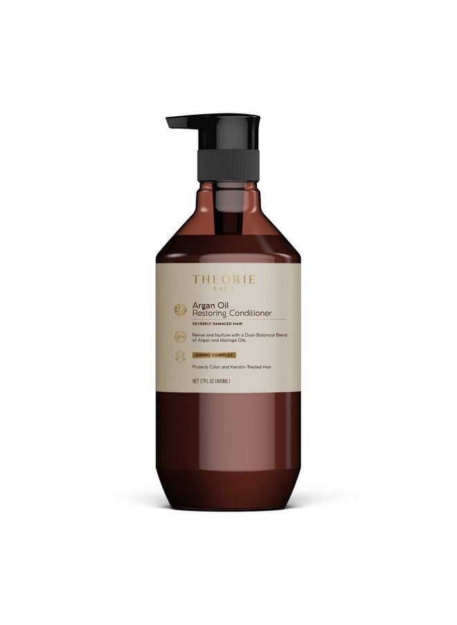 Theorie Argan Oil Ultimate Restoring Conditioner - Nutrient-Rich & Sulfate Free Restorative Haircare, Safe for Color & Keratin Treated Hair - 800mL