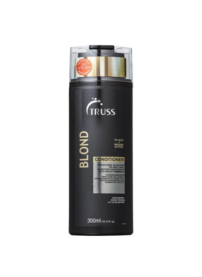 TRUSS Blond Conditioner - Violet Purple Conditioner For Blonde, Bleached & Gray Hair - Color Protection, Hydrating, Restores Elasticity, Neutralizes Brassiness, Yellow, & Orange Tones