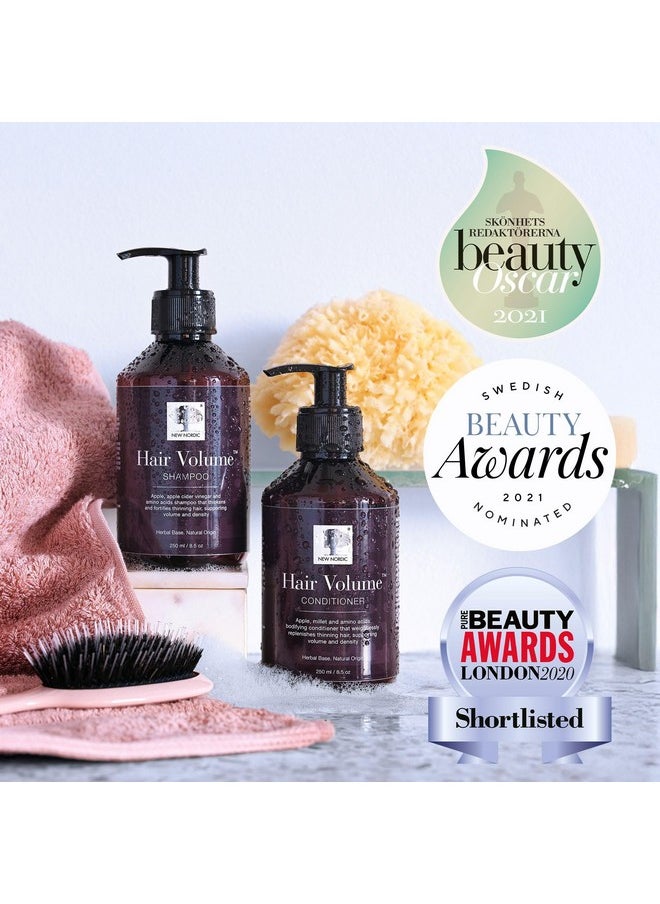 New Nordic Hair Volume Conditioner, A Creamy, Herbal Recipe to Weightlessly Hydrate, Volumize, Soften and Shine, Vegan & Formulated with Clean Ingredients, 8.5 Fl Oz