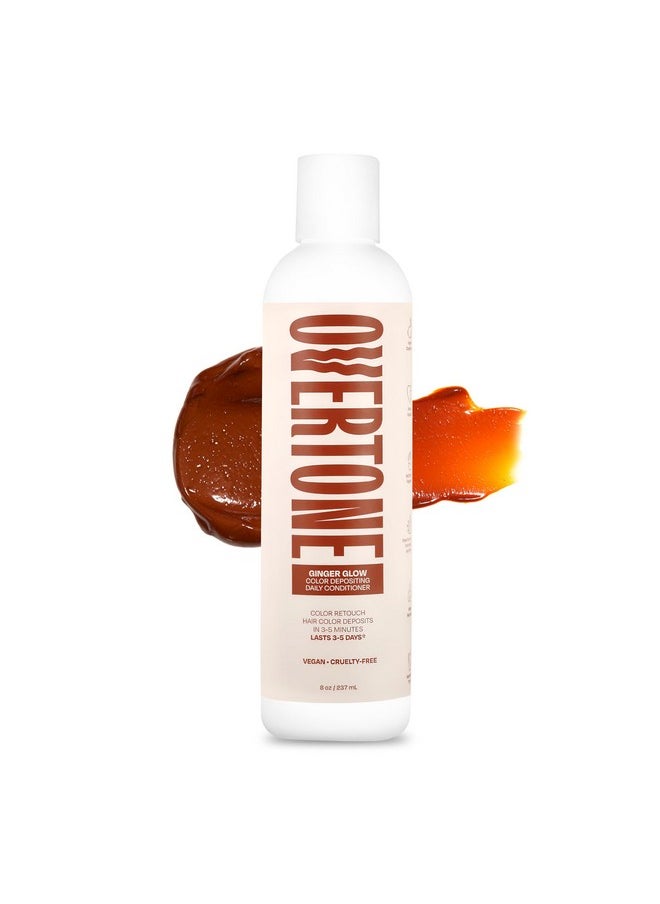 Overtone Haircare Daily Conditioner: 8 oz Semi-permanent Hair Conditioner With Shea Butter & Coconut Oil, Prevent Fading & Refresh Color, Safe, Vegan, Cruelty-Free: Ginger Glow