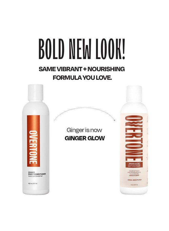 Overtone Haircare Daily Conditioner: 8 oz Semi-permanent Hair Conditioner With Shea Butter & Coconut Oil, Prevent Fading & Refresh Color, Safe, Vegan, Cruelty-Free: Ginger Glow