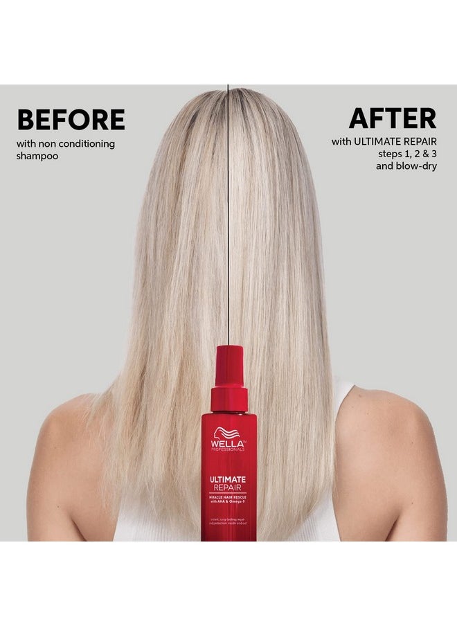 Wella Professionals ULTIMATE REPAIR Miracle Hair Rescue | Luxury Leave-In Hair Treatment | Replenishes and Repairs | For Heat + Bleach-Damaged Hair | Safe For All Hair Types | 1 Fl Oz