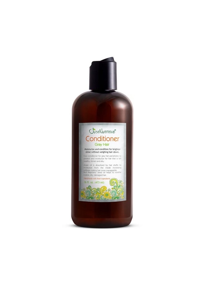 Just Nutritive Gray Hair Conditioner | Gray Hair Treatment | Just Natural Hair Care | Natural Conditioner 16 Oz.