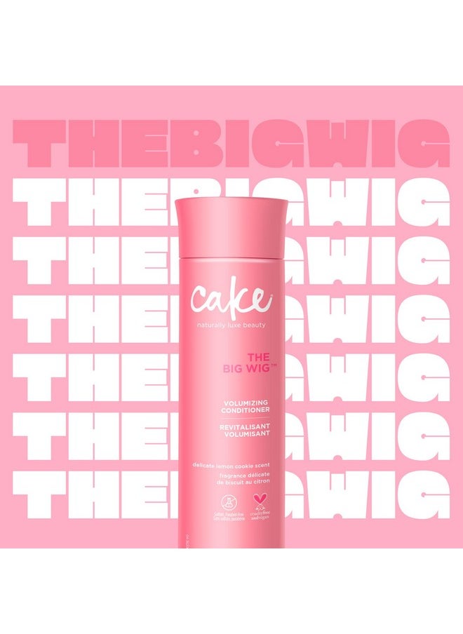 Cake Beauty Volumizing Conditioner, The Big Wig - Body Boosting & Weightless Conditioning - With Sunflower Seed Oil, Rice Protein & Shea Butter - For All Hair Types - 10 Fl Oz / 295 ml